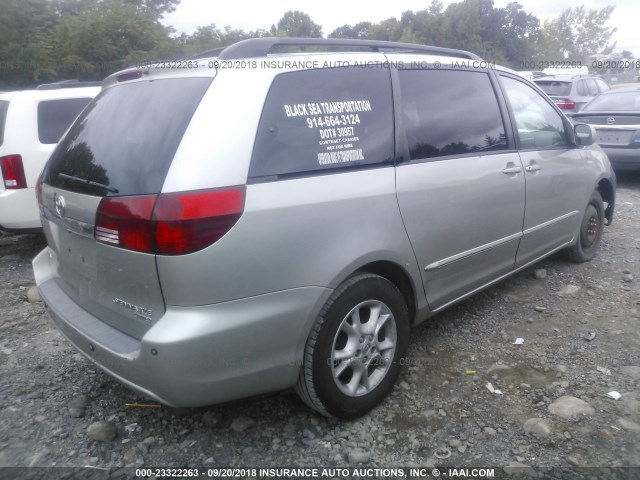 5TDZA22C65S318216 - 2005 TOYOTA SIENNA XLE/XLE LIMITED GRAY photo 4