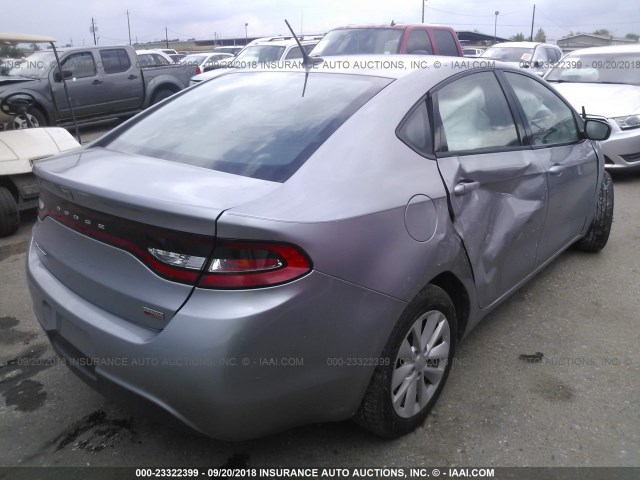 1C3CDFDH2ED928840 - 2014 DODGE DART SE AERO SILVER photo 4