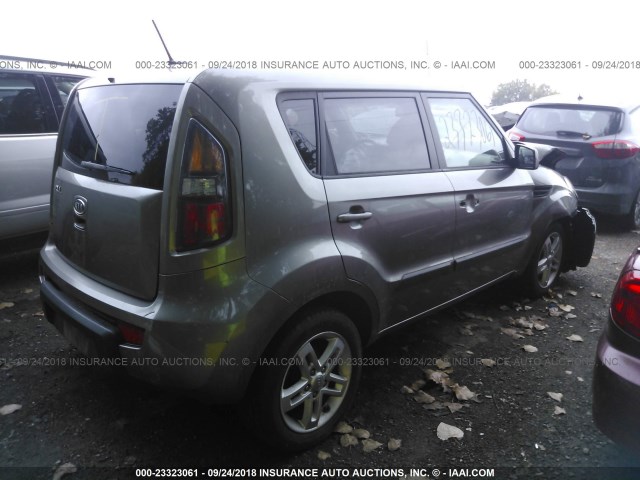 KNDJT2A27B7248828 - 2011 KIA SOUL +/!/SPORT GRAY photo 4