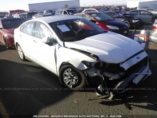 3FA6P0G79ER244008 - 2014 FORD FUSION S WHITE photo 1