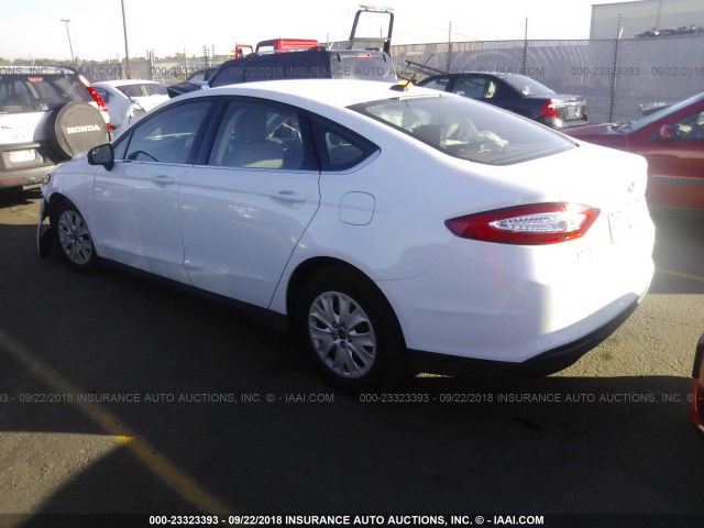 3FA6P0G79ER244008 - 2014 FORD FUSION S WHITE photo 3