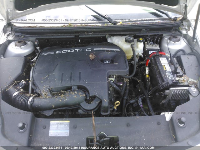 1G1ZC5E03AF190050 - 2010 CHEVROLET MALIBU 1LT ვერცხლისფერი ფოტო 10