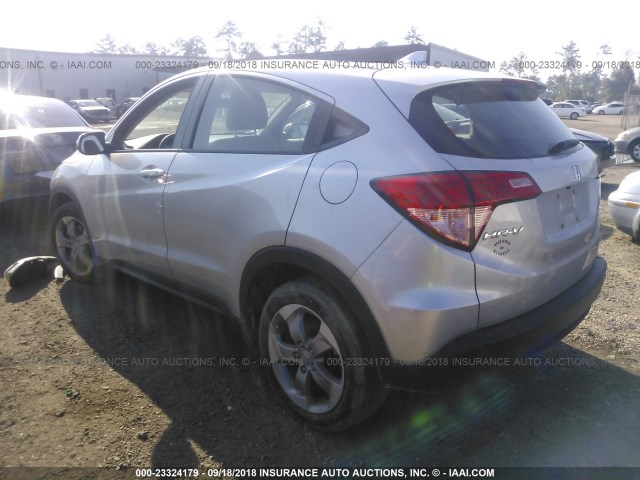 3CZRU5H38GM753395 - 2016 HONDA HR-V LX SILVER photo 3