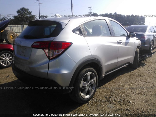 3CZRU5H38GM753395 - 2016 HONDA HR-V LX SILVER photo 4