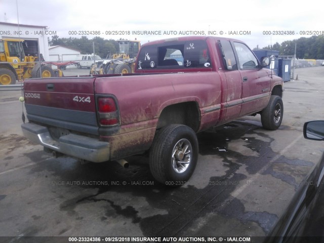 1B7KF23W9WJ132860 - 1998 DODGE RAM 2500 RED photo 4