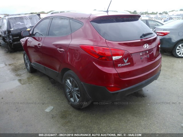 KM8JU3AG0EU845822 - 2014 HYUNDAI Tucson GLS/LIMITED/SE RED photo 3