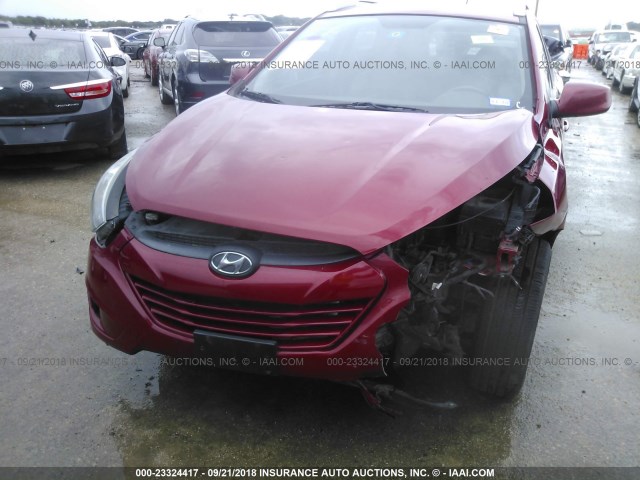 KM8JU3AG0EU845822 - 2014 HYUNDAI Tucson GLS/LIMITED/SE RED photo 6