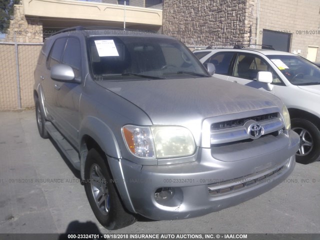 5TDBT48A15S249450 - 2005 TOYOTA SEQUOIA LIMITED SILVER photo 1
