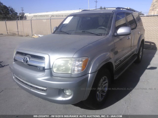 5TDBT48A15S249450 - 2005 TOYOTA SEQUOIA LIMITED SILVER photo 2