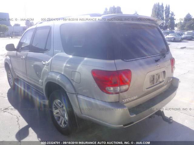 5TDBT48A15S249450 - 2005 TOYOTA SEQUOIA LIMITED SILVER photo 3