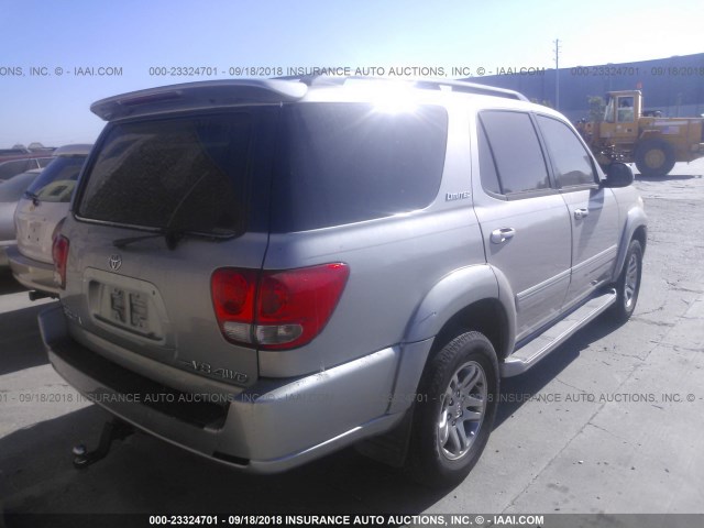 5TDBT48A15S249450 - 2005 TOYOTA SEQUOIA LIMITED SILVER photo 4