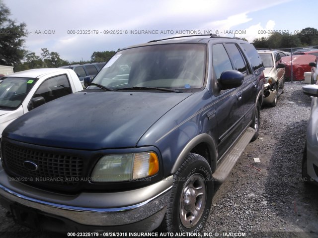 1FMPU18L6YLB06644 - 2000 FORD EXPEDITION EDDIE BAUER BLUE photo 2