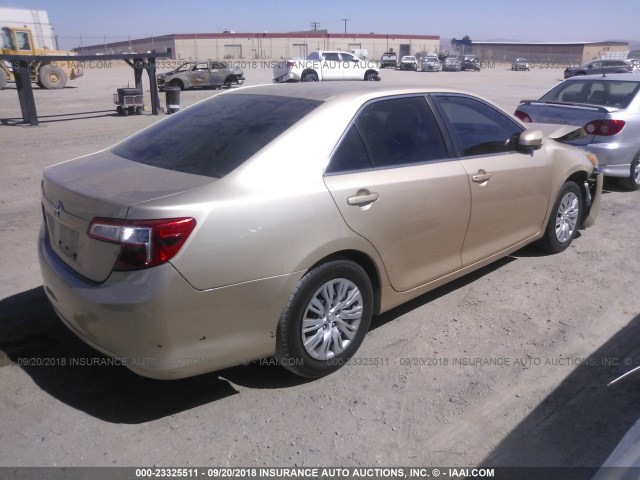 4T4BF1FK5CR231979 - 2012 TOYOTA CAMRY SE/LE/XLE GOLD photo 4