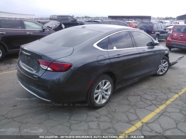 1C3CCCAB7FN623993 - 2015 CHRYSLER 200 LIMITED GRAY photo 4