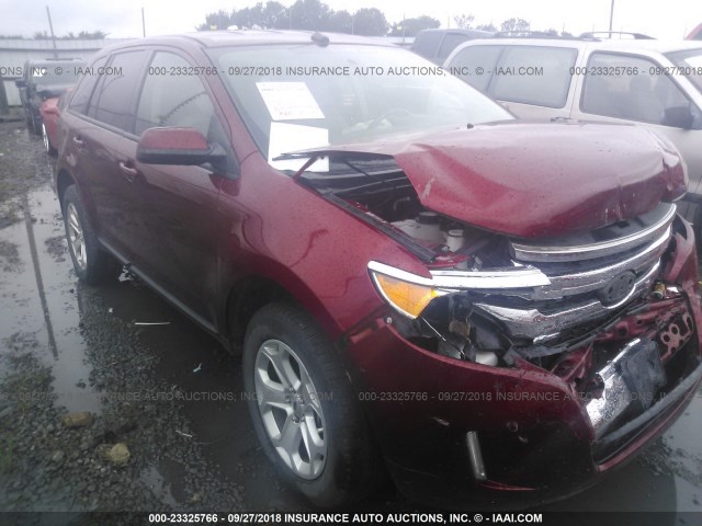 2FMDK3JC8DBC72964 - 2013 FORD EDGE SEL MAROON photo 1