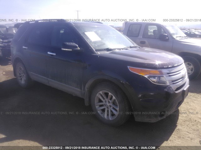 1FM5K8D80DGB48303 - 2013 FORD EXPLORER XLT PURPLE photo 1