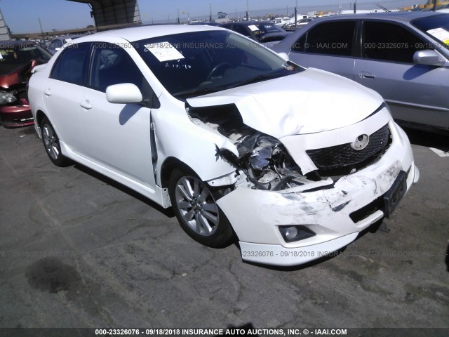 1NXBU40E79Z126874 - 2009 TOYOTA COROLLA S/LE/XLE WHITE photo 1