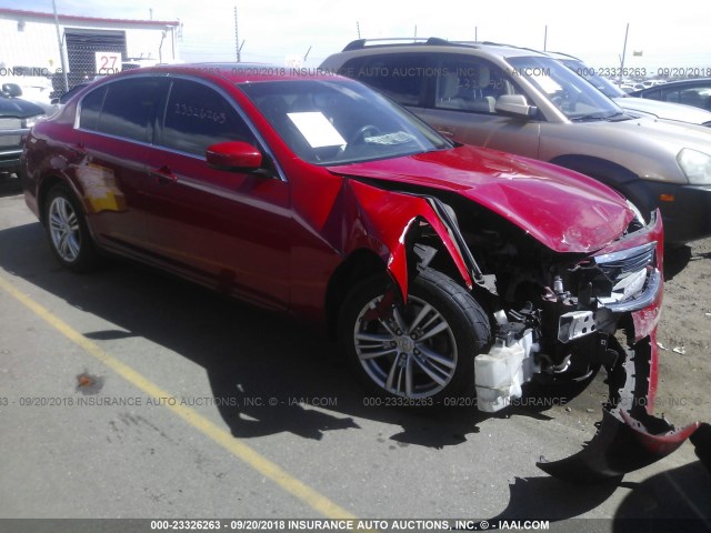 JN1CV6AR5CM675633 - 2012 INFINITI G37 RED photo 1