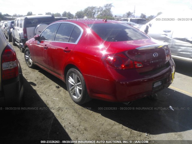 JN1CV6AR5CM675633 - 2012 INFINITI G37 RED photo 3