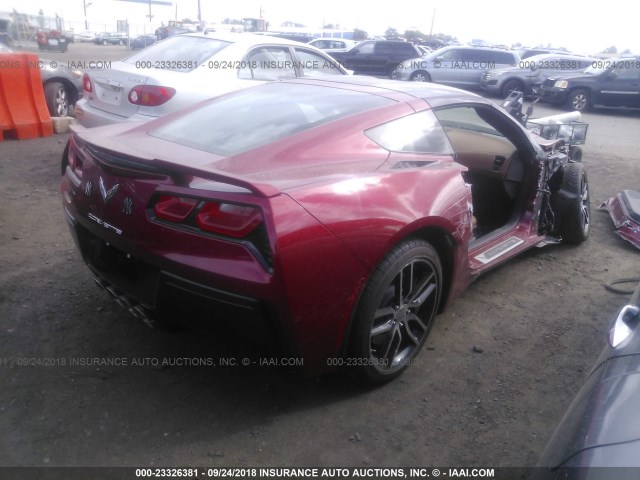 1G1YE2D75E5125179 - 2014 CHEVROLET CORVETTE STINGRAY/3LT RED photo 4