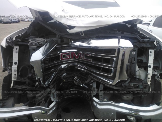 3GTU2VEC4EG123461 - 2014 GMC SIERRA K1500 SLT WHITE photo 6