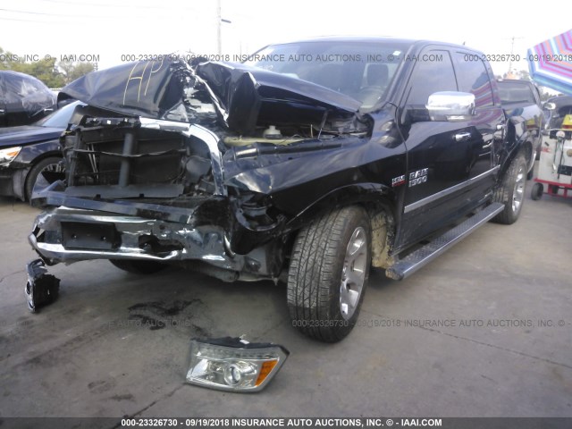 1C6RR7NT3FS573410 - 2015 RAM 1500 LARAMIE BLACK photo 2