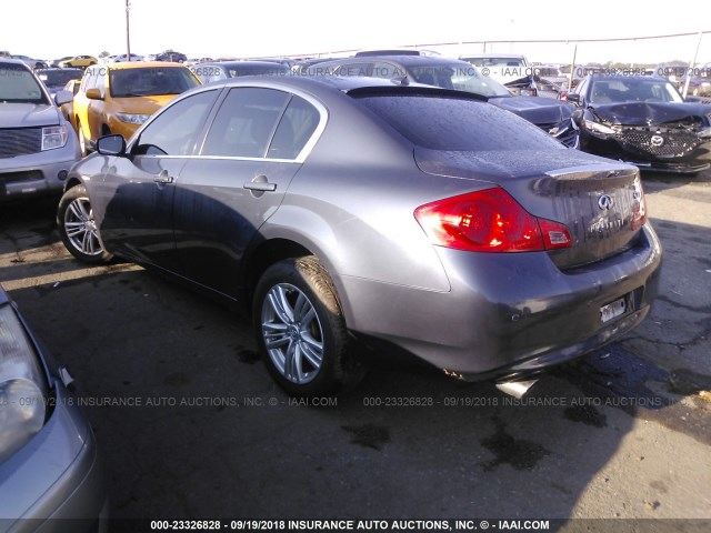 JN1CV6ARXCM974566 - 2012 INFINITI G37 GRAY photo 3