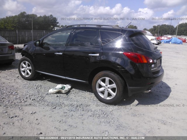 JN8AZ18W39W141202 - 2009 NISSAN MURANO S/SL/LE BLACK photo 3