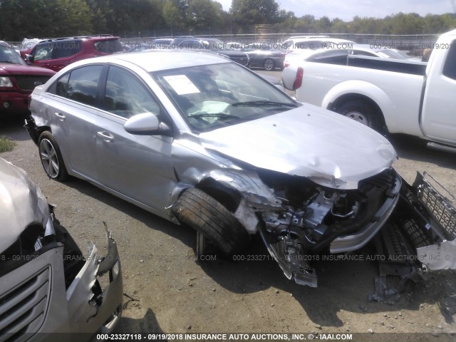 1G1PE5SB2F7174415 - 2015 CHEVROLET CRUZE LT SILVER photo 1