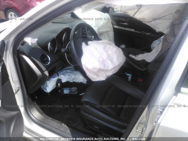 1G1PE5SB2F7174415 - 2015 CHEVROLET CRUZE LT SILVER photo 5