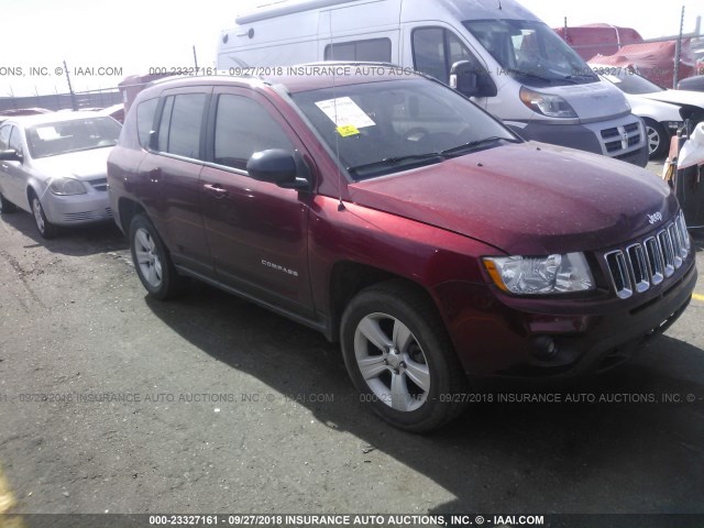 1C4NJDBB5CD554656 - 2012 JEEP COMPASS SPORT RED photo 1