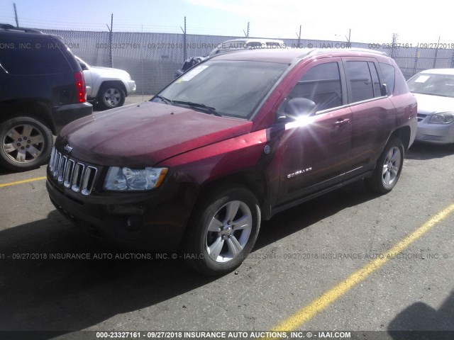 1C4NJDBB5CD554656 - 2012 JEEP COMPASS SPORT RED photo 2