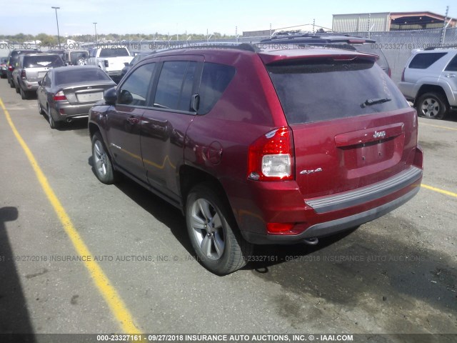 1C4NJDBB5CD554656 - 2012 JEEP COMPASS SPORT RED photo 3