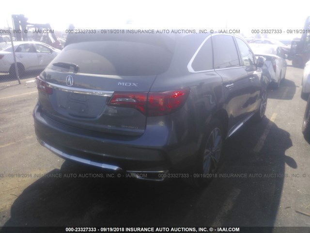 5FRYD4H5XHB013817 - 2017 ACURA MDX TECHNOLOGY GRAY photo 4