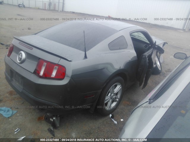 1ZVBP8AN0A5153847 - 2010 FORD MUSTANG GRAY photo 4
