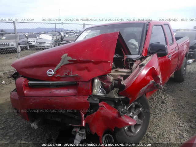 1N6ED29X44C441184 - 2004 NISSAN FRONTIER CREW CAB XE V6 RED photo 2
