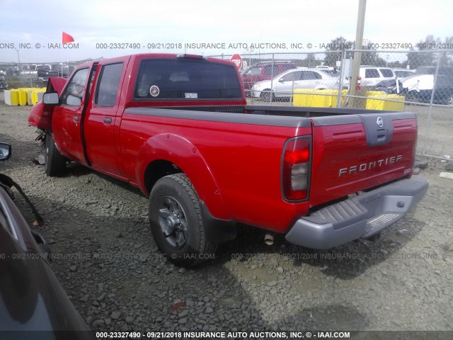 1N6ED29X44C441184 - 2004 NISSAN FRONTIER CREW CAB XE V6 RED photo 3