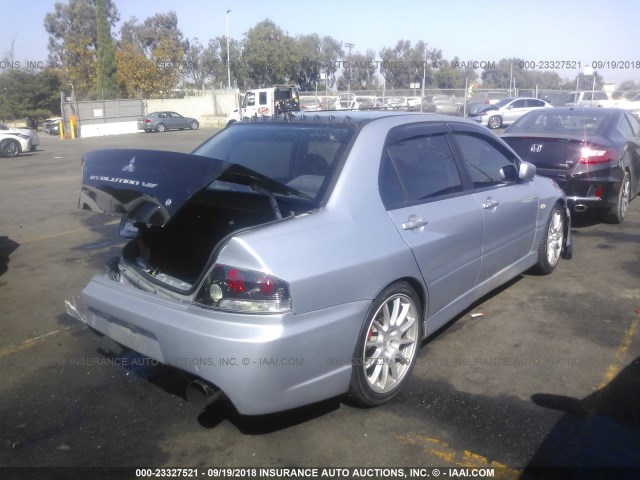 JA3AH86D45U054177 - 2005 MITSUBISHI LANCER EVOLUTION SILVER photo 4