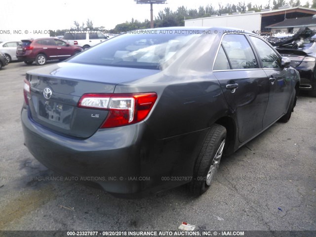 4T1BF1FK3CU011802 - 2012 TOYOTA CAMRY SE/LE/XLE GRAY photo 4