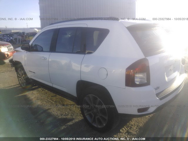 1C4NJCBA7GD706251 - 2016 JEEP COMPASS SPORT WHITE photo 3