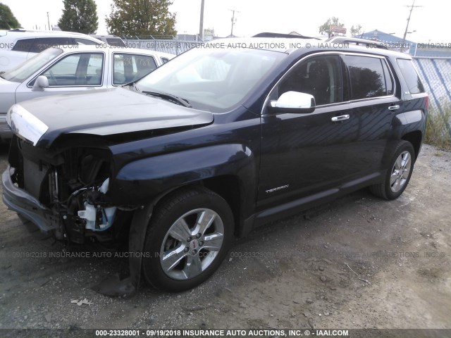 2GKALREK3F6350124 - 2015 GMC TERRAIN SLE Dark Blue photo 2