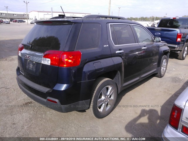 2GKALREK3F6350124 - 2015 GMC TERRAIN SLE Dark Blue photo 4