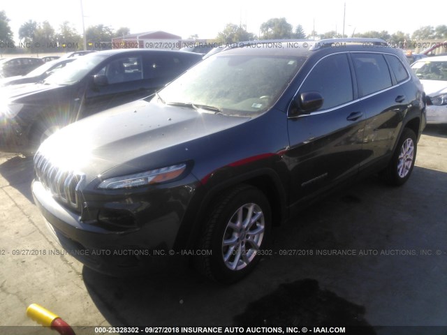 1C4PJLCB5FW721804 - 2015 JEEP CHEROKEE LATITUDE BLACK photo 2