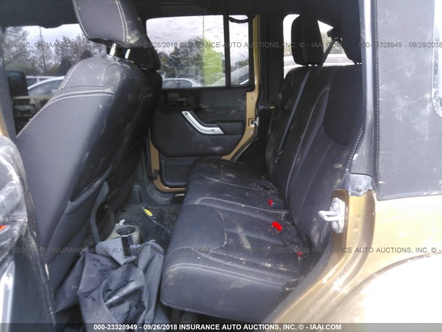 1C4BJWEG1FL604839 - 2015 JEEP WRANGLER UNLIMITE SAHARA GOLD photo 8