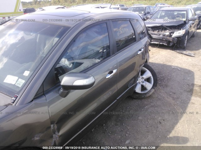 5J8TB18238A009589 - 2008 ACURA RDX GRAY photo 6