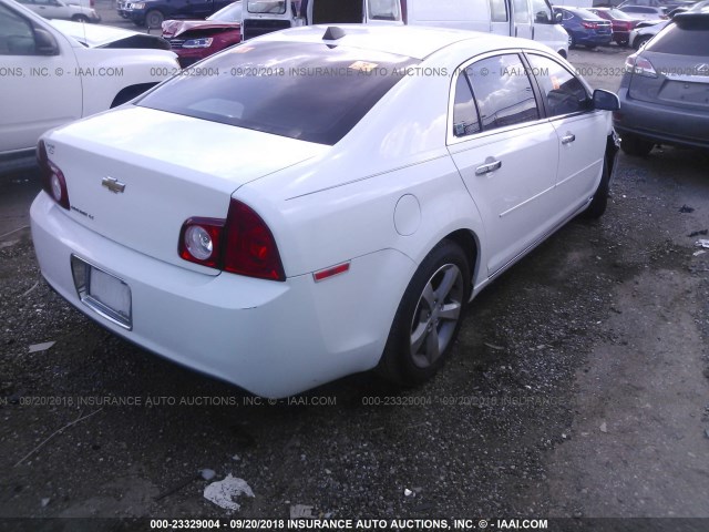 1G1ZC5E06CF188537 - 2012 CHEVROLET MALIBU 1LT WHITE photo 4