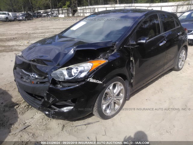 KMHD35LE9DU105207 - 2013 HYUNDAI ELANTRA GT BLACK photo 2