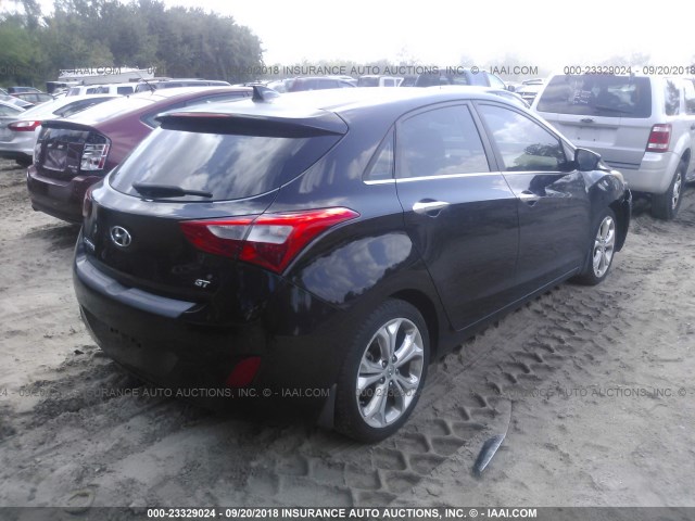 KMHD35LE9DU105207 - 2013 HYUNDAI ELANTRA GT BLACK photo 4