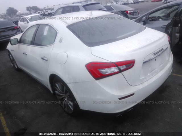 ZAM57XSA6F1155196 - 2015 MASERATI GHIBLI WHITE photo 3