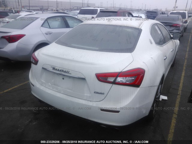 ZAM57XSA6F1155196 - 2015 MASERATI GHIBLI WHITE photo 4